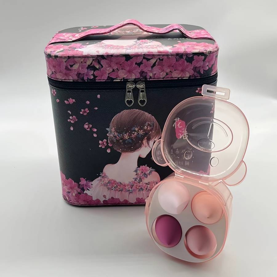 Storage Bag Style  Cosmetic Bag And 4Pcs Bear Box Beauty Eggs