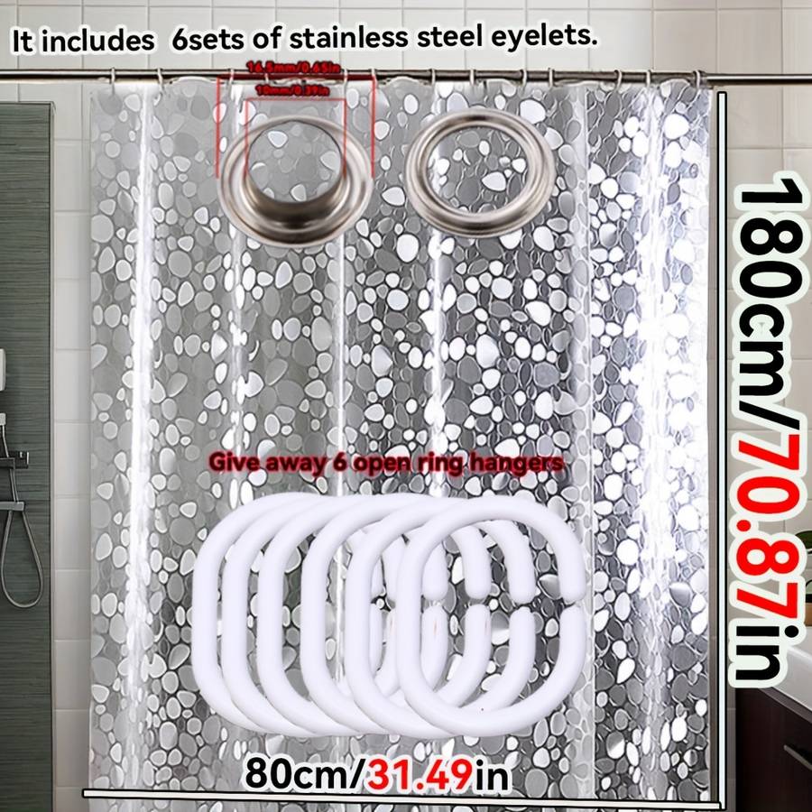 Waterproof Shower Curtain Size 180*180Cm70.87*70.87In