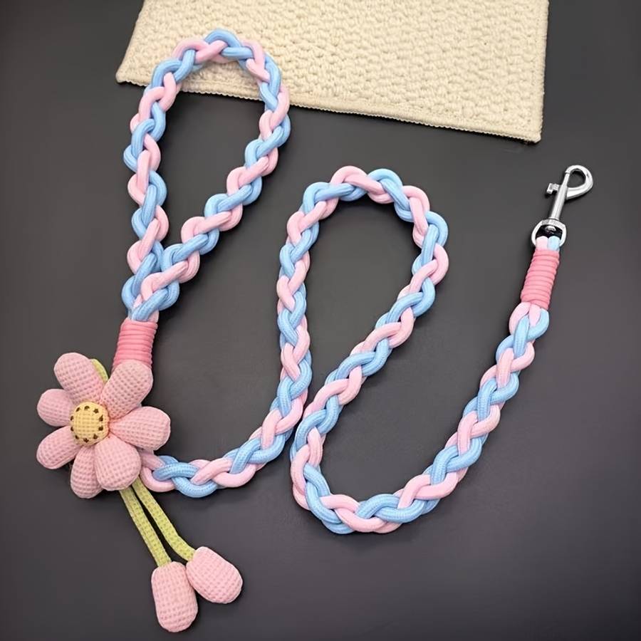 Dog Leash Size Onesize Style Purple Cherry Yellow Sunflower