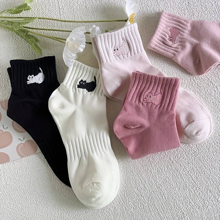 Women S Socks Color 5Pcs Mixed Color Size Onesize