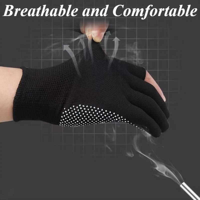 Work Gloves Color Black Lure 2 Finger Dot Bead Nylon Gloves