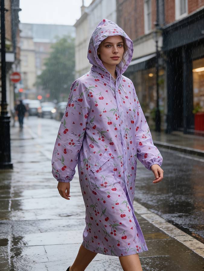 Raincoat Lavender Size Asian Onesize