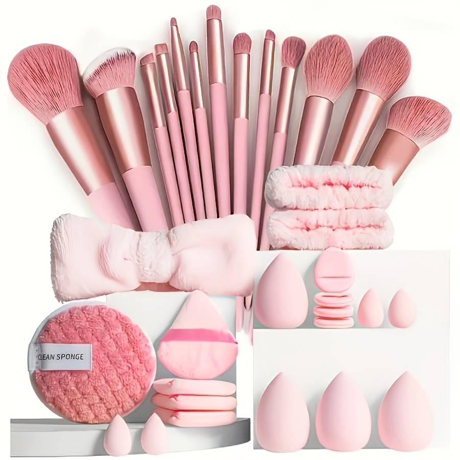 Makeup Brush Set Color Green Quantity16Pcs