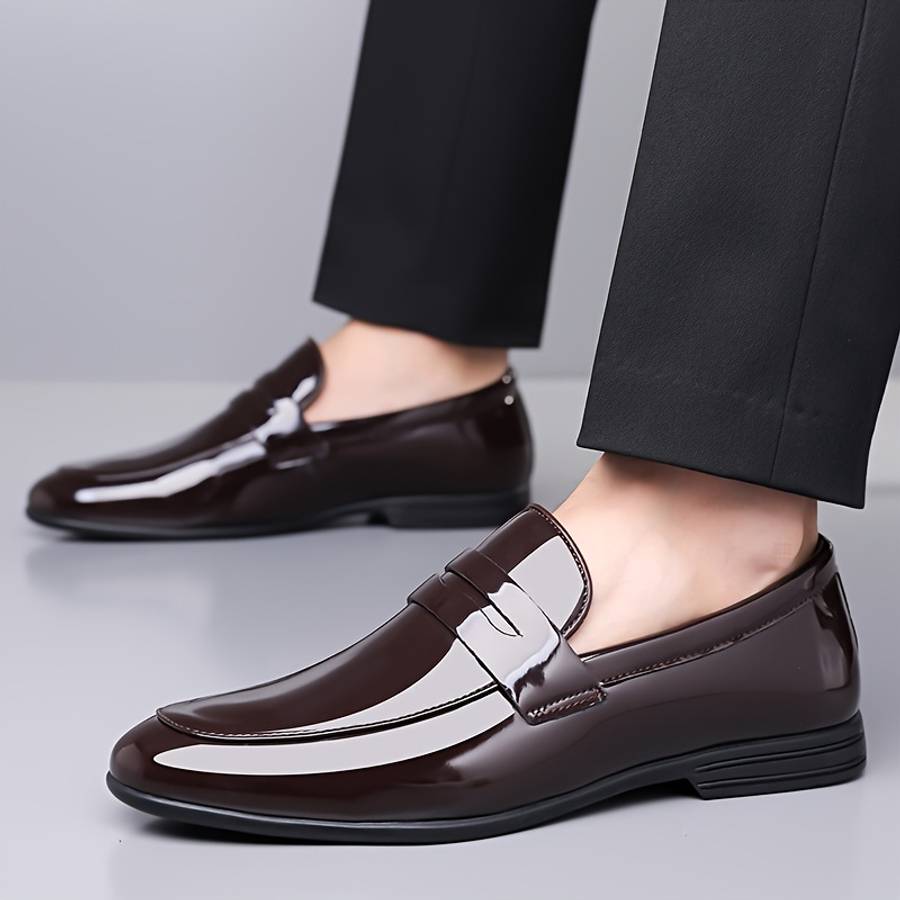 Mens Leather Shoes Color Black Sizeuk 8.5