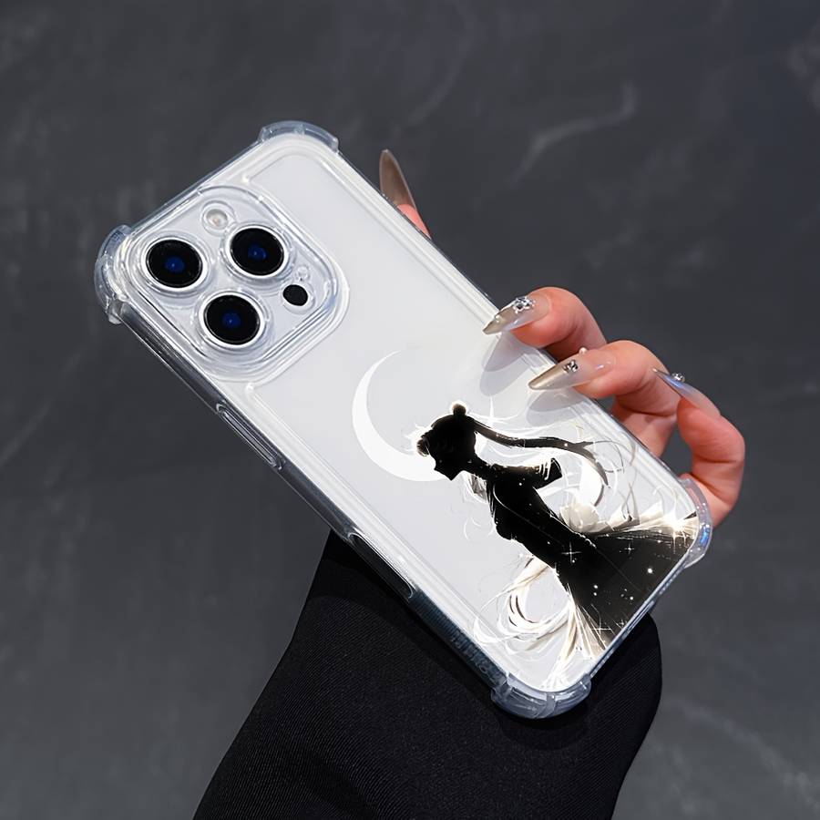 1Pc Mixed Color  For iPhone 13 Pro Moon Girl Phone Case