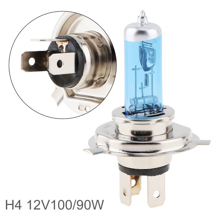 H4 12V 100 90W 5000K Super Bright White Halogen Car Headlight Fog Bulb Auto Fron