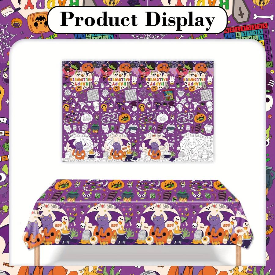 Halloween tablecloth decoration color Purple Halloween