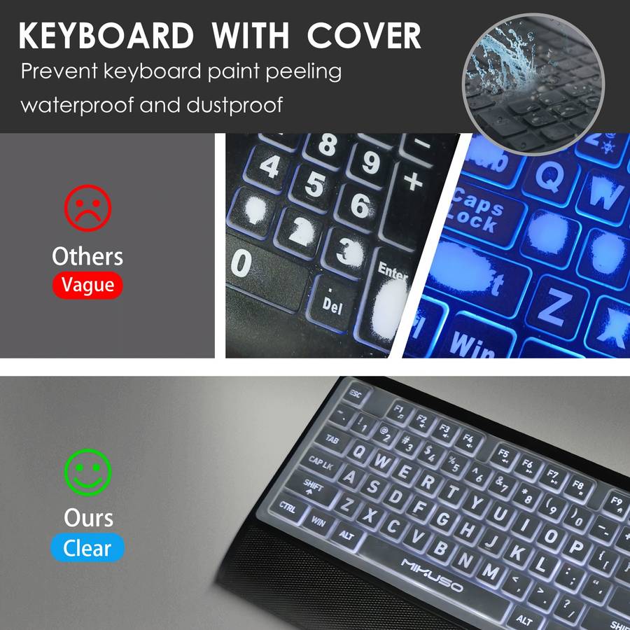 Large Font Wired Keyboard