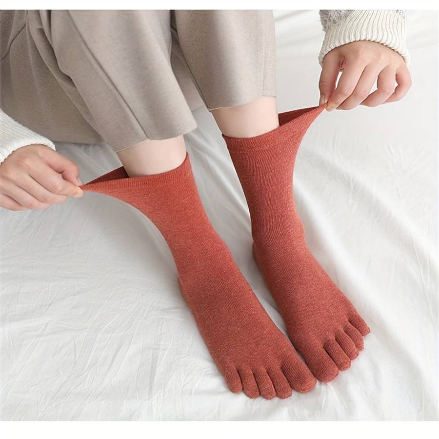 Women S Socks Color 5Pairs White Size Onesize