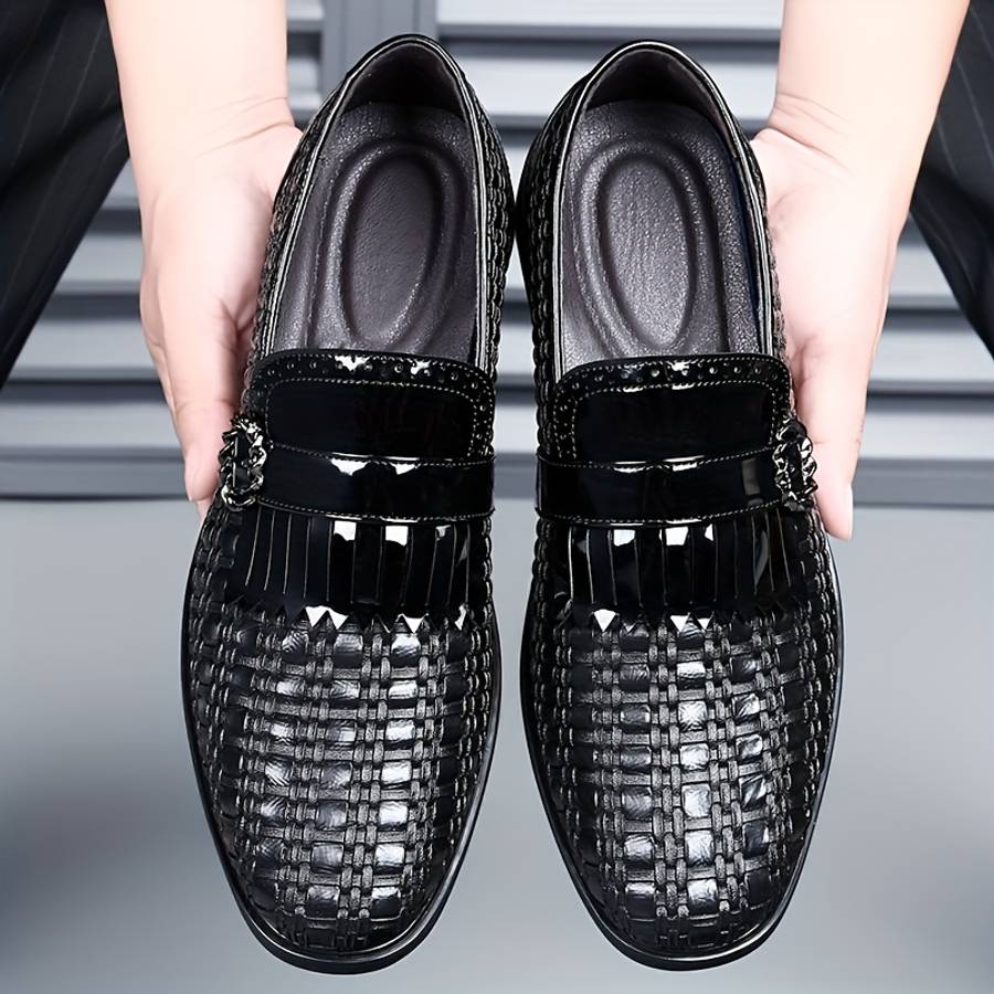 Mens Leather Shoes Color Black Sizeuk 10