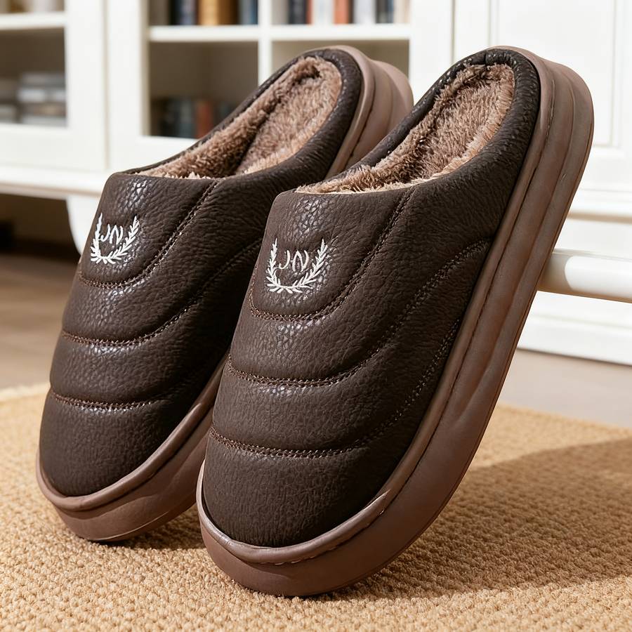 Cotton Slippers Color Coffee Brown Sizeuk 8.5-9