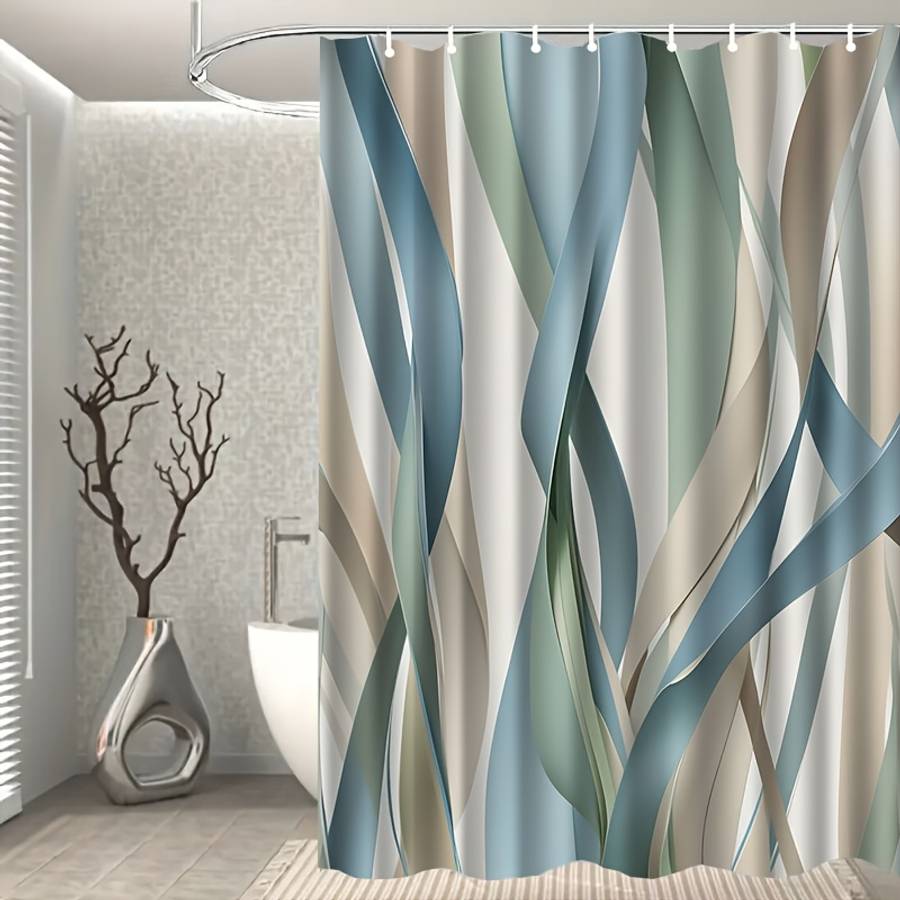 Waterproof Shower Curtain Color Polychrome Size 120X180 119.99Cm*180.01Cm