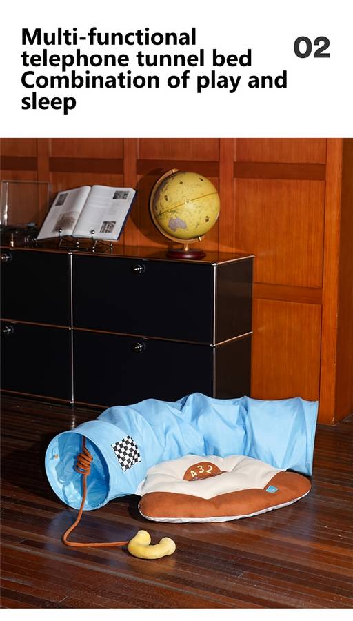 Pet Supplies Style Retro Telephone Pet Tunnel Bed