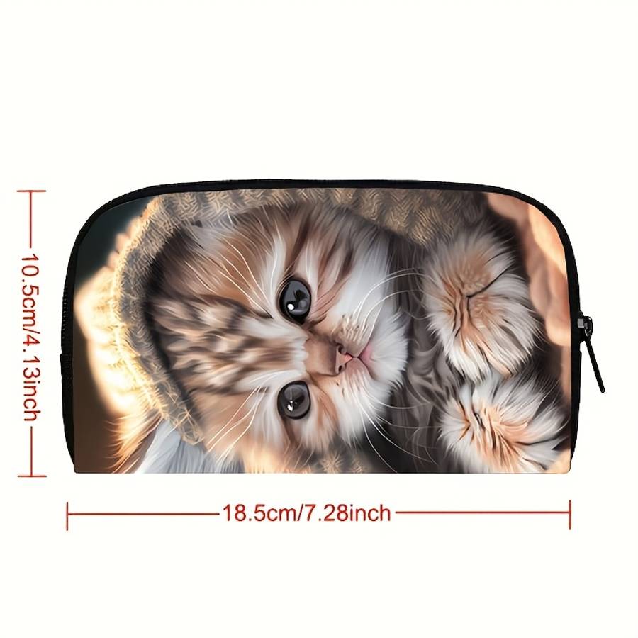 Kawaii Kitten Print Polyester Wallet