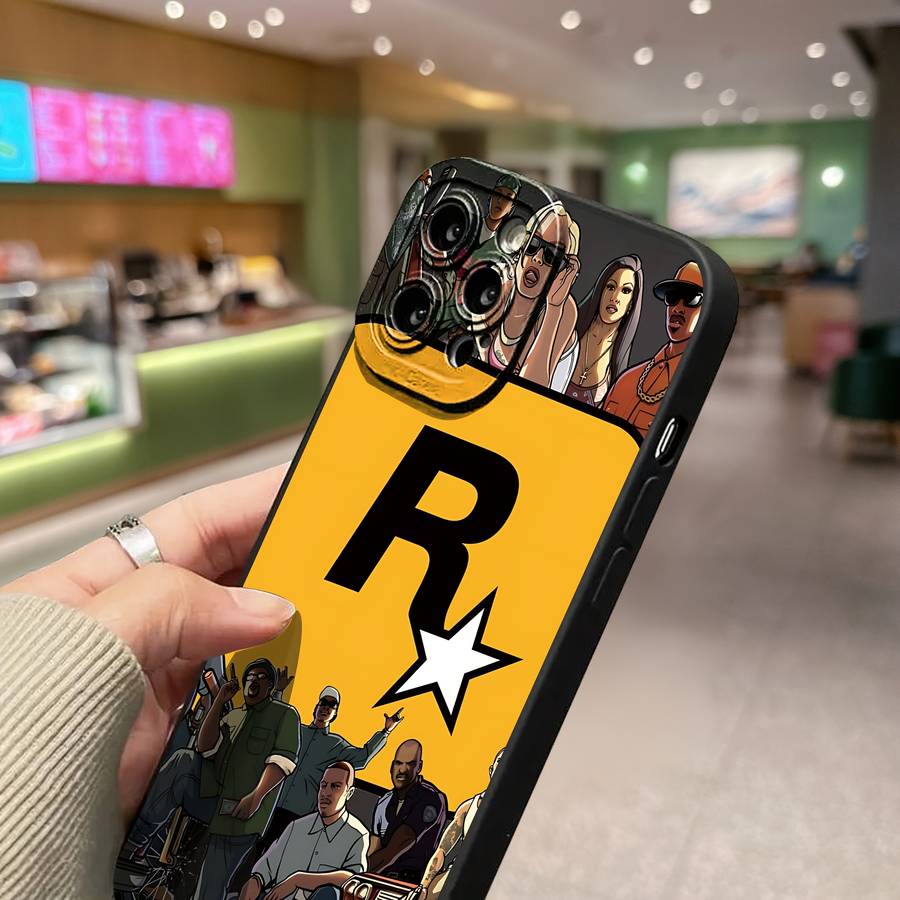 1Pc Black For iPhone X XS Character R Star Phone Case