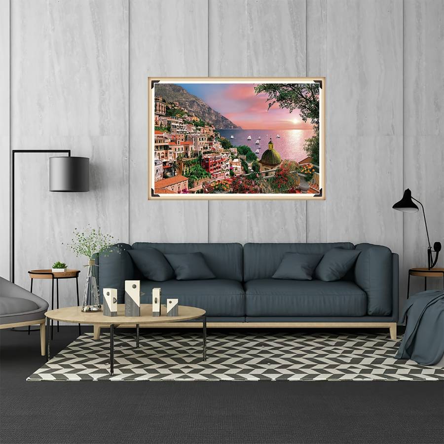 1000pcs Thick Durable Jigsaw Puzzle Positano Amalfi Coast Jigsaw Puzzle Thick Dur