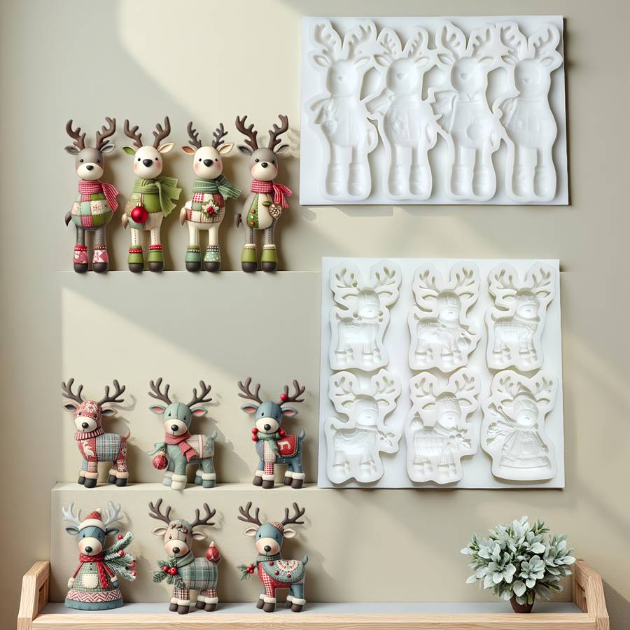 Suitable For Baking Molds Style Six Headed Deer