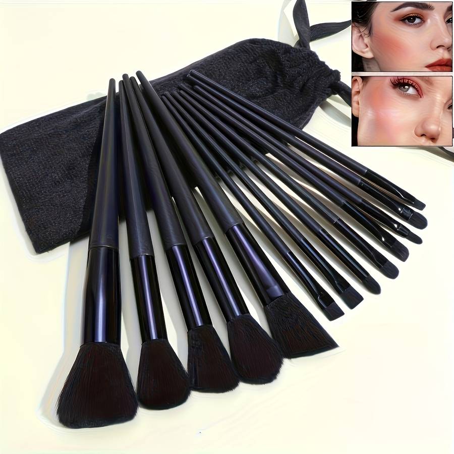 Makeup Brush Set Color Black Quantity16Pcs