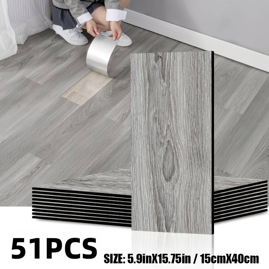 Self Adhesive Floor Stickers Wood Grain 5S