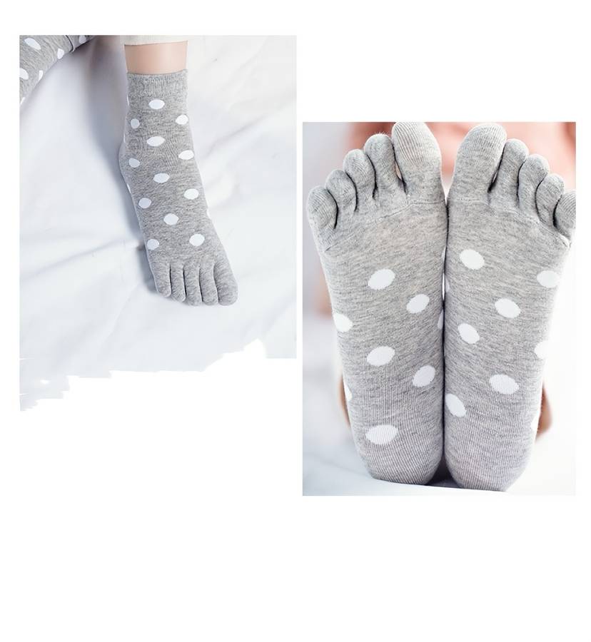 Women S Socks Color Round Dot Mixed Color 5 Pairs Pack Size Onesize