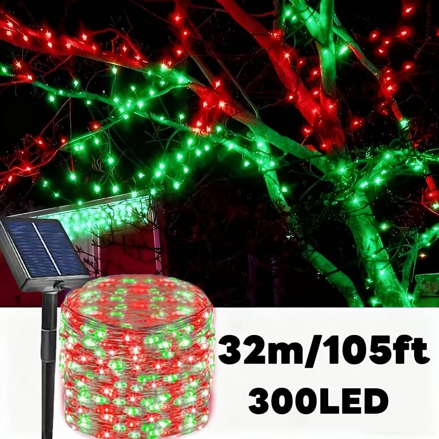 Christmas Lights Red Green Size 100Leds