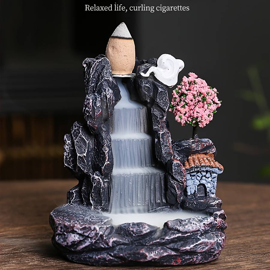 Incense Burner Color  White Flower