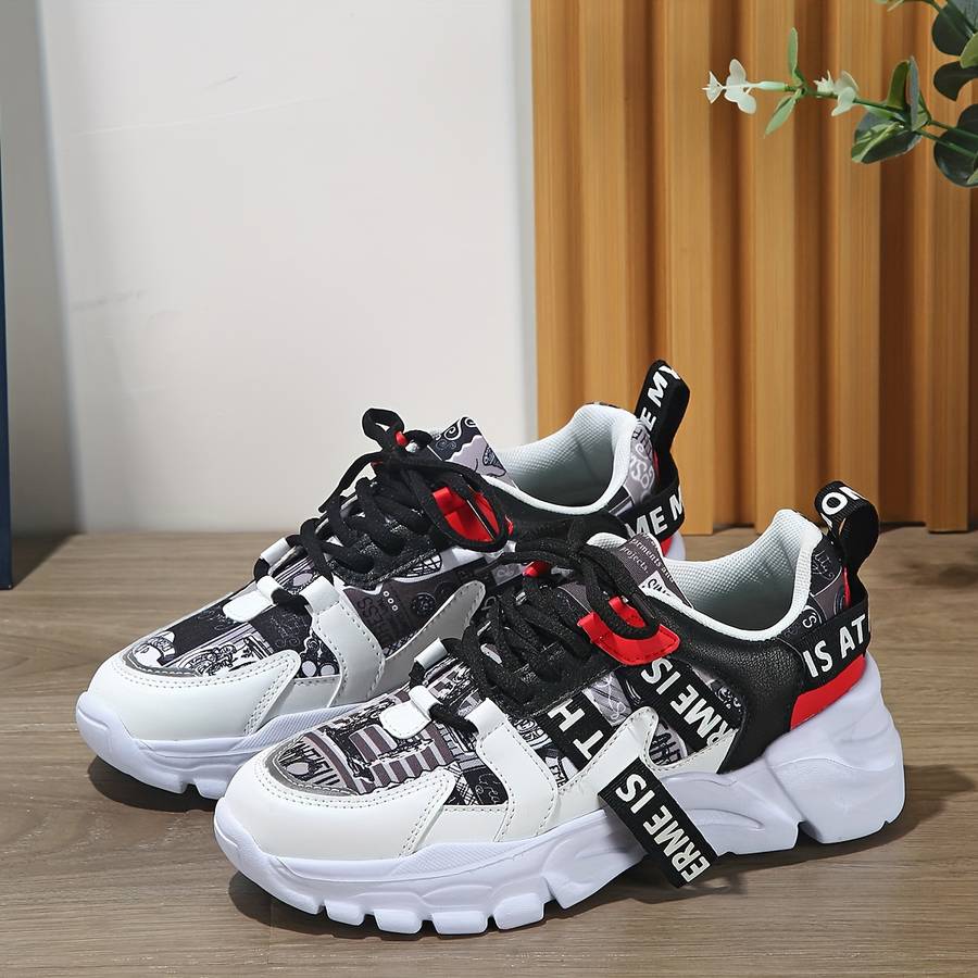 Women S Sneakers Color White Black Red Sizeuk 2.5