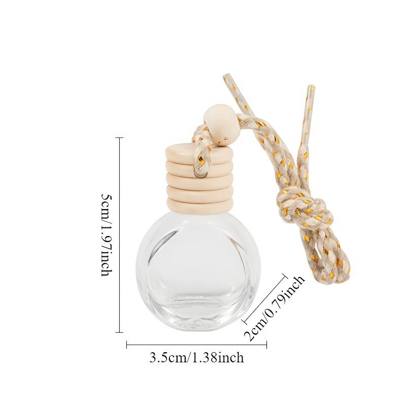 Car  Fragrance  Refill  Bottle Color Five Line Covered Flat Round Empty Container   Shoelace Rope