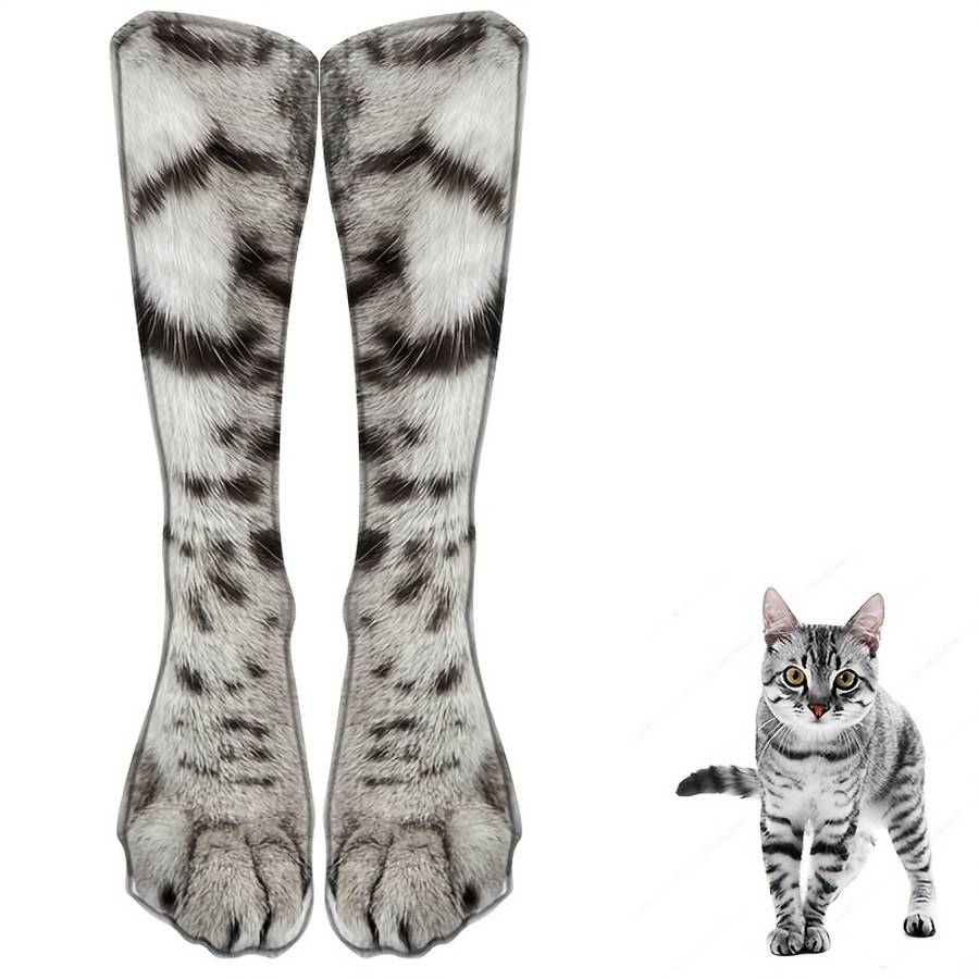 Women S Socks Color White Cat Size Onesize