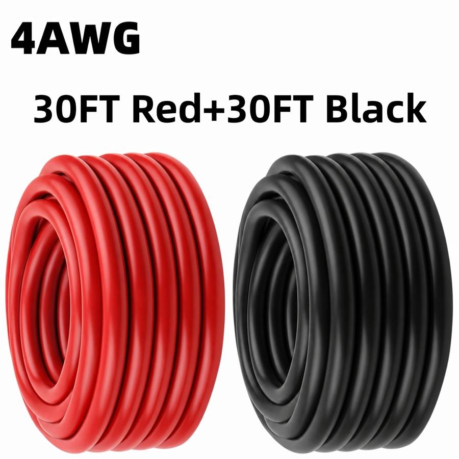 Car Accessories Model 4Awg 9.14Meter Red  9.14Meter Black