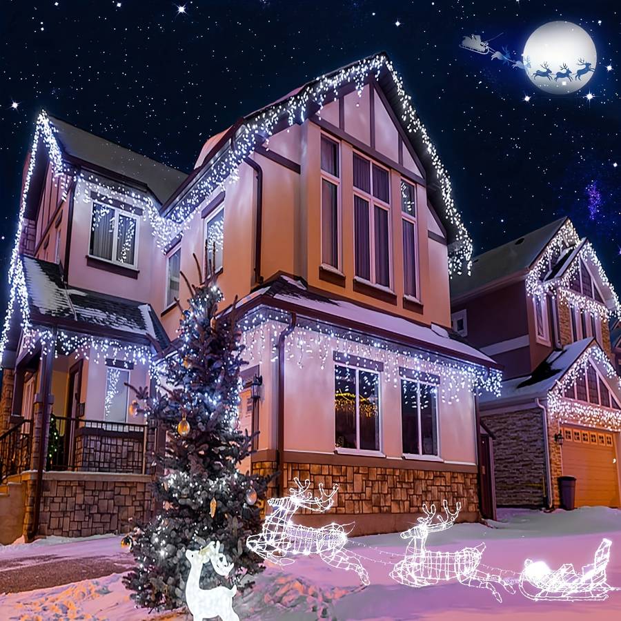 96Led Led Icicle String Lights Solar