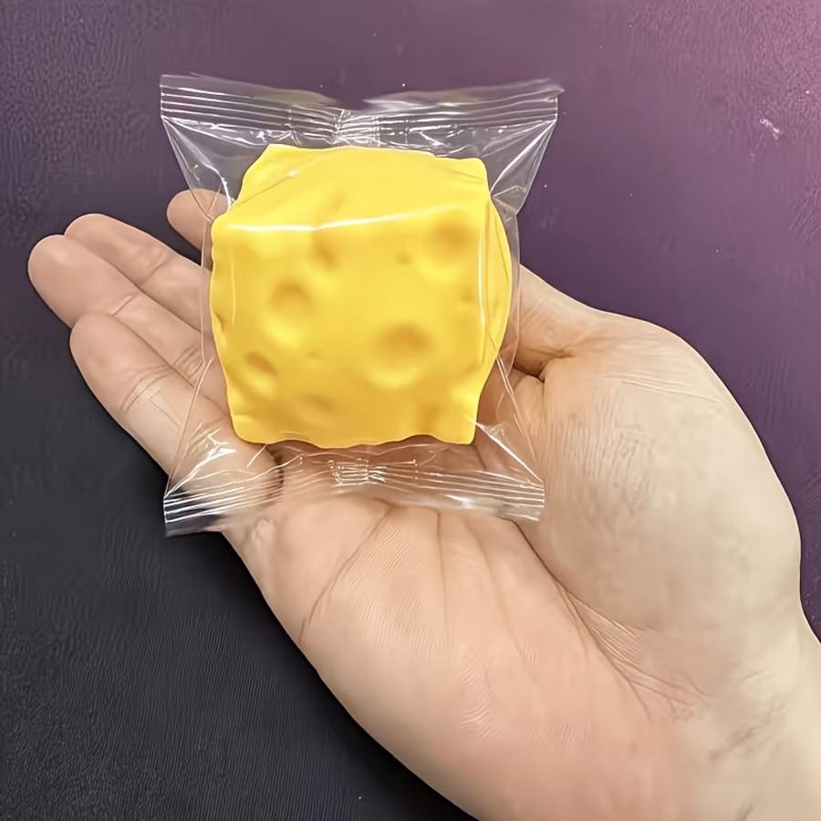 Squeezable Toys Flavors 4Pcs Set Butter Stick Square Cheese Triangle Cheese Steamed Bun