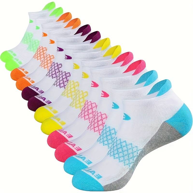 6 Pairs Mixed Color Gray One Size High Elastic Socks