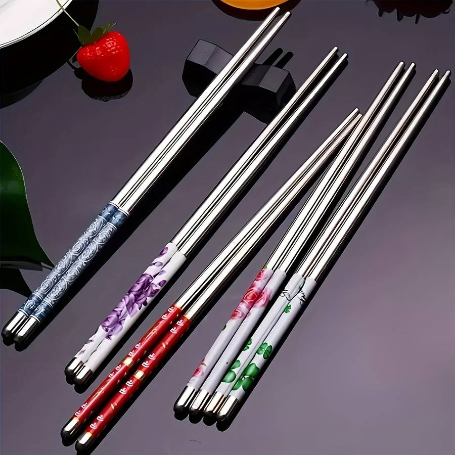 Chopsticks Color Set Of 5  Floral
