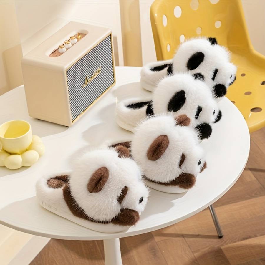 Cotton Slippers Color Brown And White Sizeuk 2.5-3