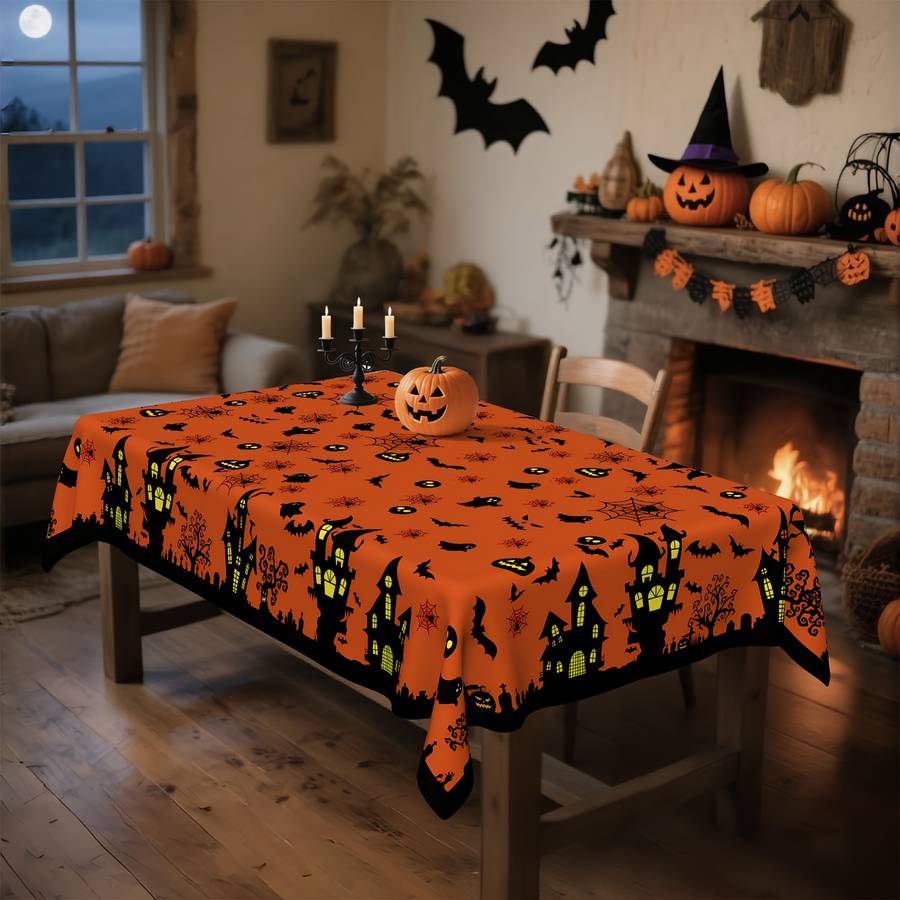 Halloween tablecloth decoration size 60x102in 152x259cm or Rectangle