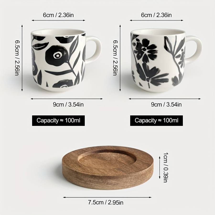 Water Cup Style Black Print