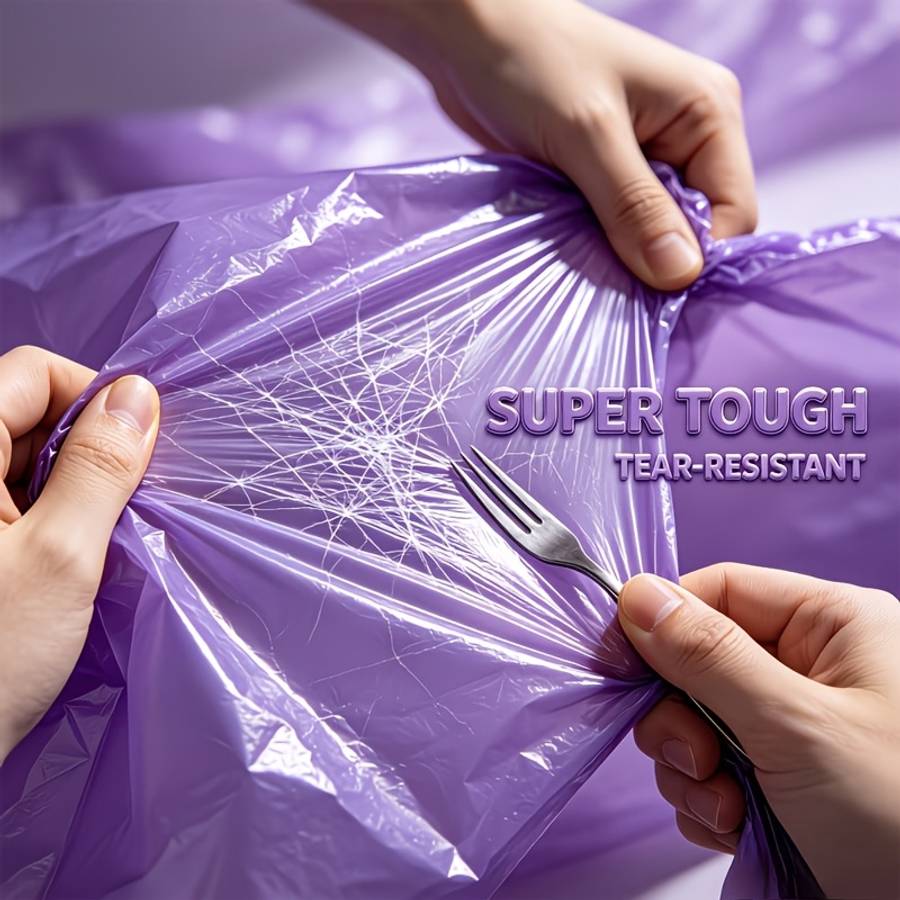 Trash Bag5 Rolls Of 100 Purple Pieces