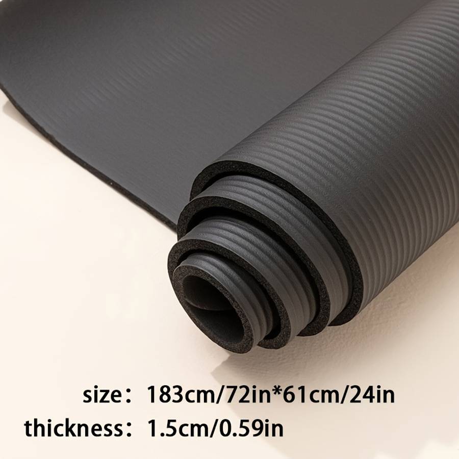 Yoga Mat Black Size Thickness 1.5Cm0.59In