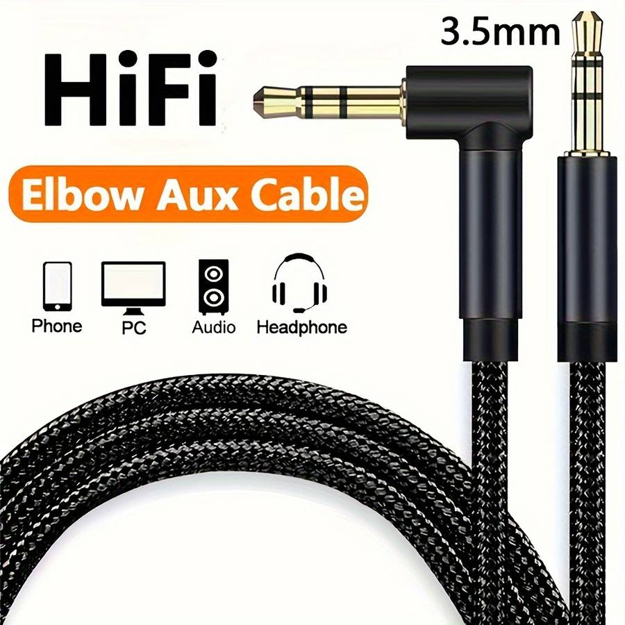 3.5Mm Aux Audio Cable Male To Male Auxiliary Cord 100Cm