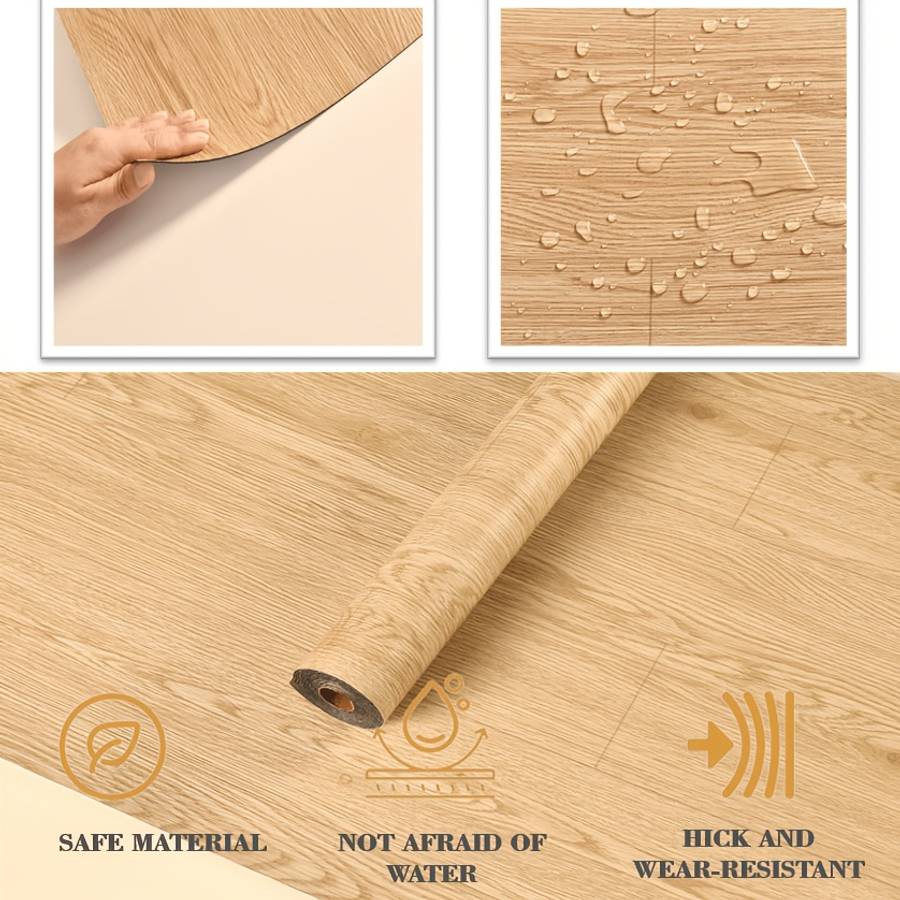 Self Adhesive Floor Stickers 2 Roll Wood Grain