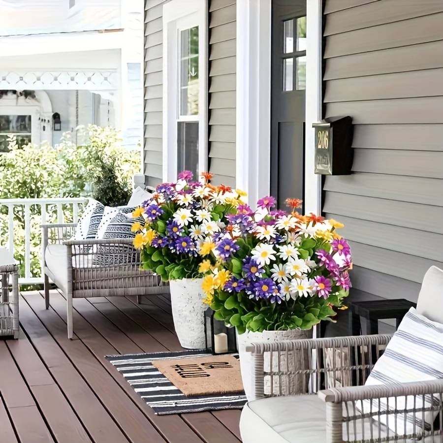 Simulated Flower Quantity 5 Bouquets Of Beautiful Flowers