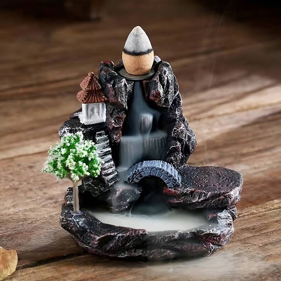 Incense Burner Color  White Flower