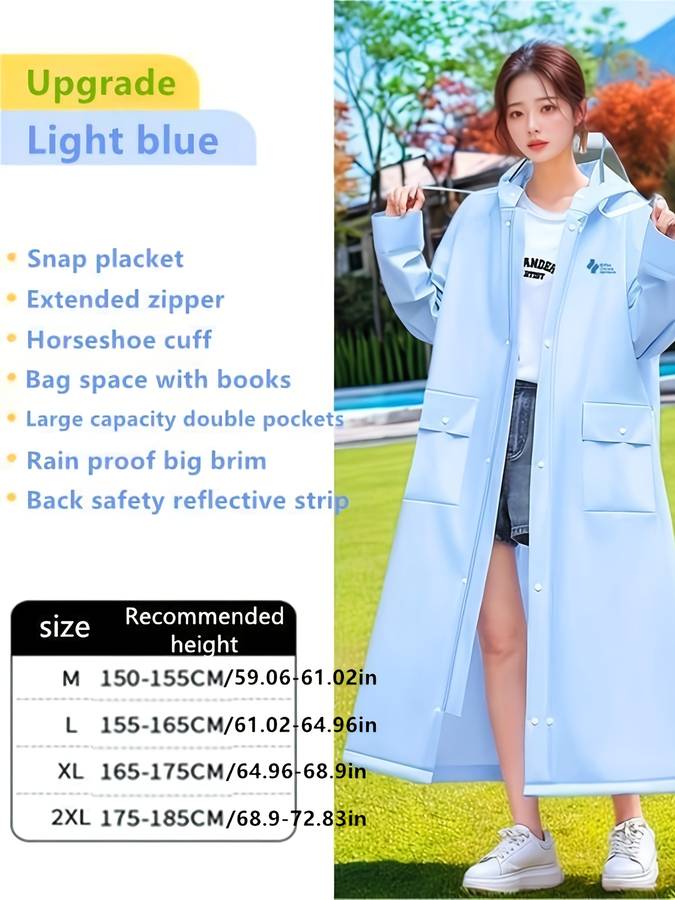 Raincoat Black Size Asian L
