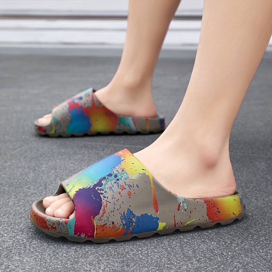 Men Slippers Summer Style Brown Size Uk 8.5 To 9