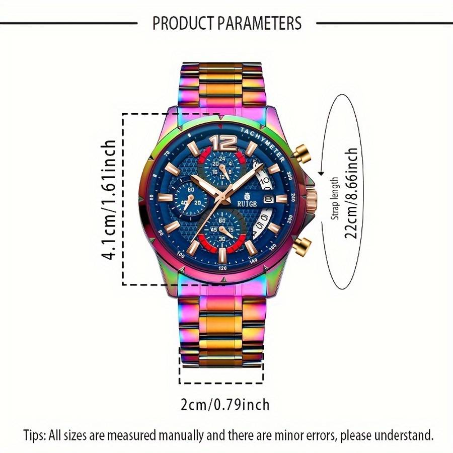 Men Fashion Luxury Skeleton Automatic Mechanical Watch Luminous Hands Rosecolor