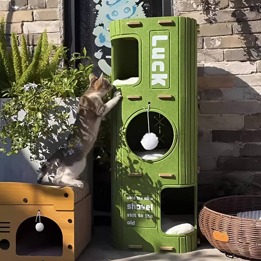 Pet supplies color Green Model Multi    hole 3    layer Cat Climbing Frame
