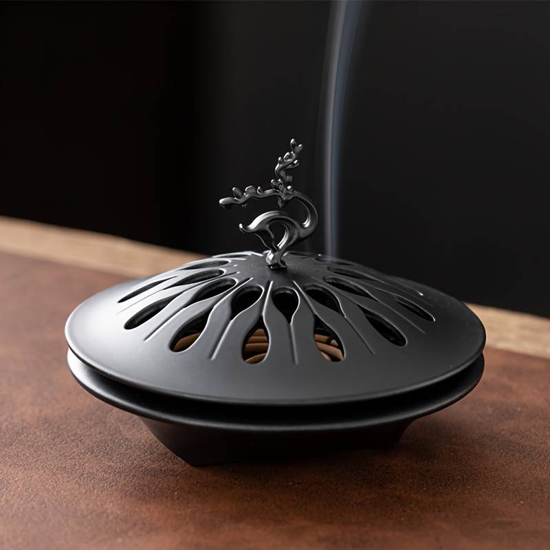 Incense Burner Color  Fortune Lotus Incense Burner Black