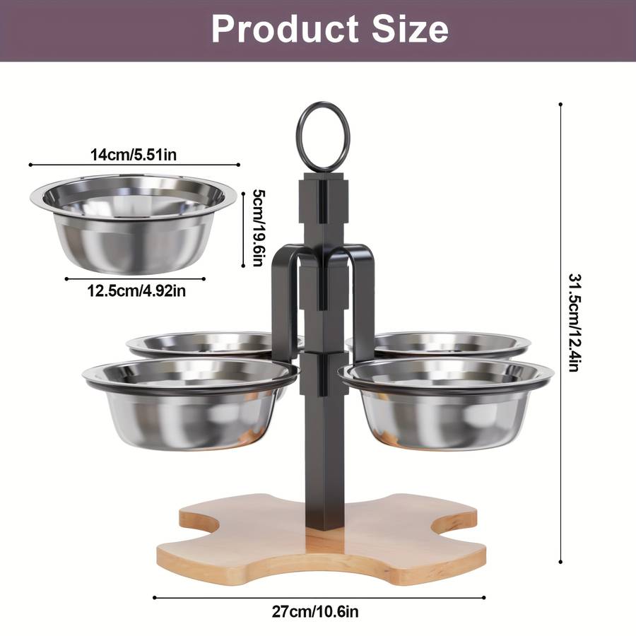 Pet supplies Items Cat Bowl Stand  with 4 Bowls