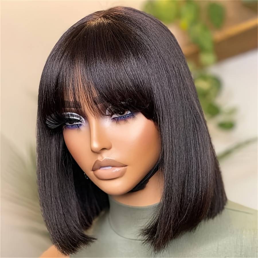 Black Womens Wigs Hair Length 35.56Cm